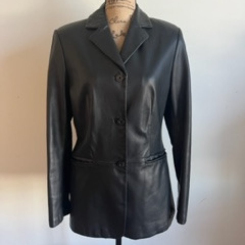 Gimo's Women's Designer Leather Blazer/Jacket Lambskin